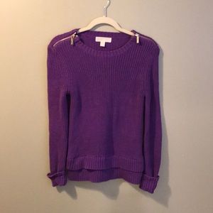 Medium Purple zipper Sweater